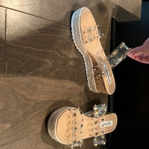 Steve Madden platform slip on sandal